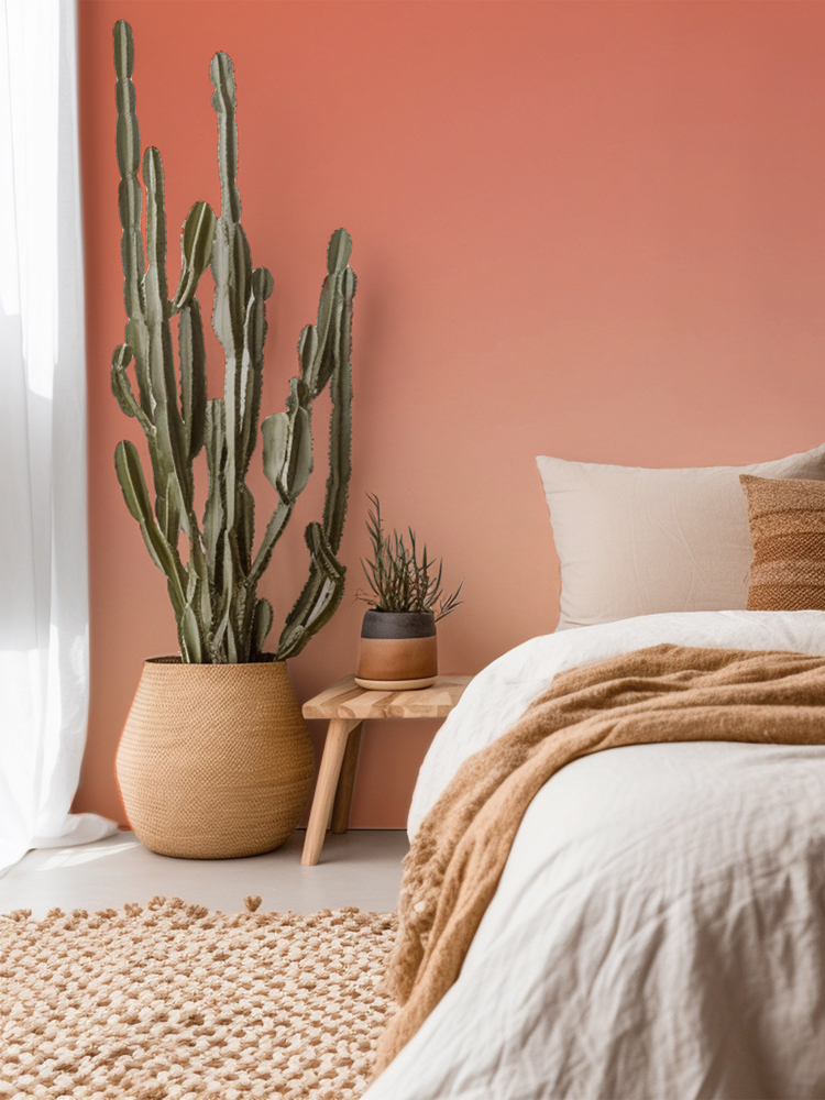Seamless wallpaper Love Your Wall. Ombre Merida is a gradient wallpaper in which orange colors and their shades interpenetrate harmoniously, creating a depth effect.