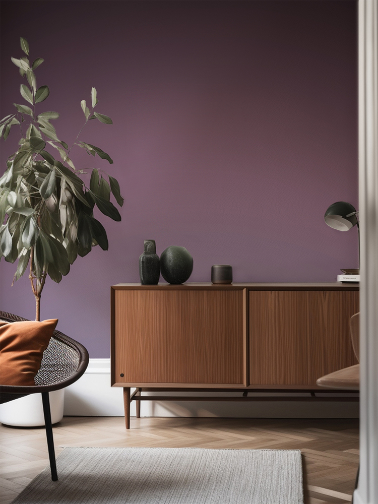 Seamless wallpaper Love Your Wall. Ombre Inuvik is a gradient wallpaper in which purple colors and their shades interpenetrate harmoniously, creating a depth effect.